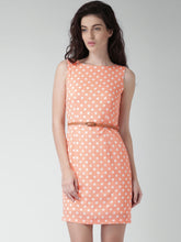 Load image into Gallery viewer, Queen ellie Mustard Yellow &amp; Off-White Polka Dot Print Sheath Dress
