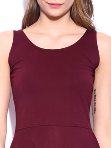 Queen ellie Maroon Skater Dress