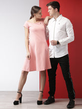 Load image into Gallery viewer, Queen ellie  Women Pink Solid A-Line Dress
