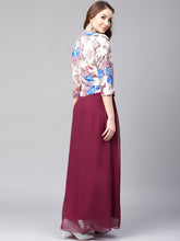 Load image into Gallery viewer, Queen ellie Women Burgundy Solid Maxi Dress
