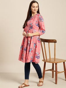 Queen ellie Pink & Blue Printed Tunic