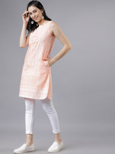 Load image into Gallery viewer, Queen ellie Peach-Coloured Printed Tunic
