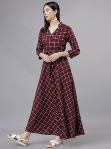 Queen ellie  Women Maroon Maxi Dress