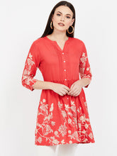 Load image into Gallery viewer, Queen ellie Red Printed Tunic
