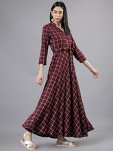 Load image into Gallery viewer, Queen ellie  Women Maroon Maxi Dress
