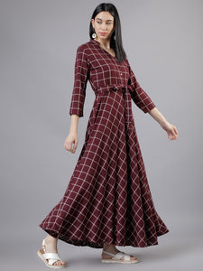 Queen ellie  Women Maroon Maxi Dress