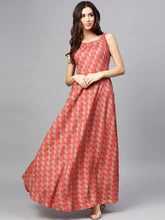 Load image into Gallery viewer, Queen ellie Women Red Printed Maxi Dress
