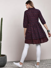 Load image into Gallery viewer, Queen ellie Navy Blue Printed Tunic
