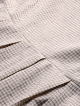 Load image into Gallery viewer, Queen ellie Women Off-White &amp; Brown Checked A-Line Fusion Kurta
