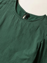 Load image into Gallery viewer, Queen ellie Women Green Solid A-Line Dress
