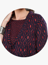 Load image into Gallery viewer, Queen ellie Navy Blue Printed Tunic
