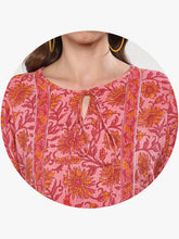 Load image into Gallery viewer, Queen ellie Women Pink &amp; Red Printed A-Line Dress
