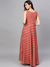 Load image into Gallery viewer, Queen ellie Women Red Printed Maxi Dress
