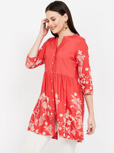 Load image into Gallery viewer, Queen ellie Red Printed Tunic
