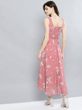 Load image into Gallery viewer, Queen ellie Women Pink &amp; Grey Printed Maxi Dress
