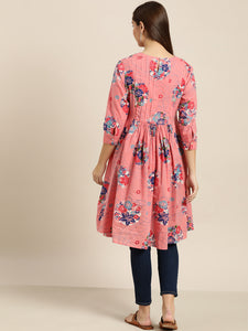 Queen ellie Pink & Blue Printed Tunic