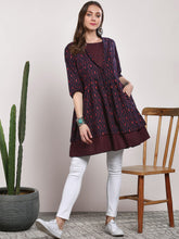 Load image into Gallery viewer, Queen ellie Navy Blue Printed Tunic
