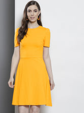 Load image into Gallery viewer, Queen ellie Women Yellow Fit and Flare Dress
