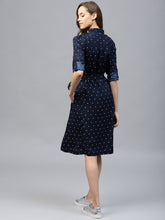 Load image into Gallery viewer, Queen ellie Dot Belted Shirt Dress
